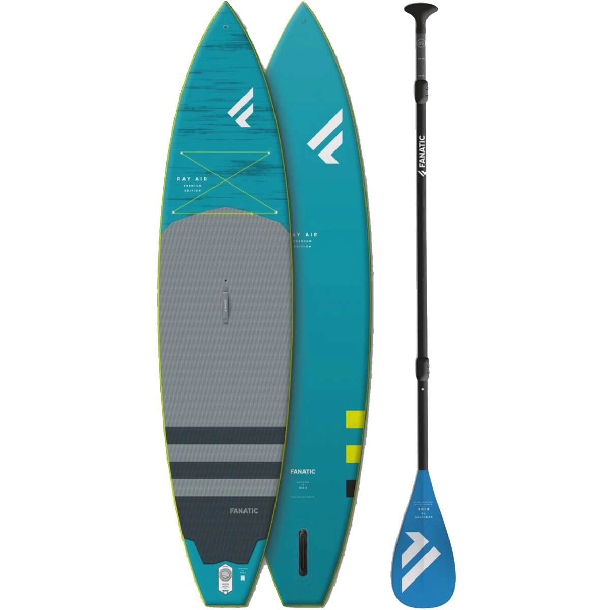 Fanatic Ray Air Premium 11'6'' – Touring SUP-Set mit Windsurf-Option & Pure-Paddel